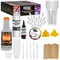 1 Quart Floetrol Additive Pouring Supply Paint Medium Deluxe Kit for Mixing, Stain, Epoxy, Resin - Silicone Oil, Plastic Cups, Mini Painting Stands